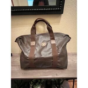 Vintage Mario Valentino Monogram Nylon Weekender Tote Bag